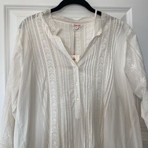 Johnny Was Damai Dress with Slip NWT Medium Color Natural